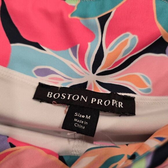 Boston Proper B-Active Bright Abstract Print Skort Women's Medium Stretch - Picture 5 of 8